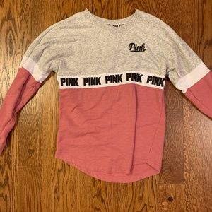 PINK Rose and Gray Comfy Pullover